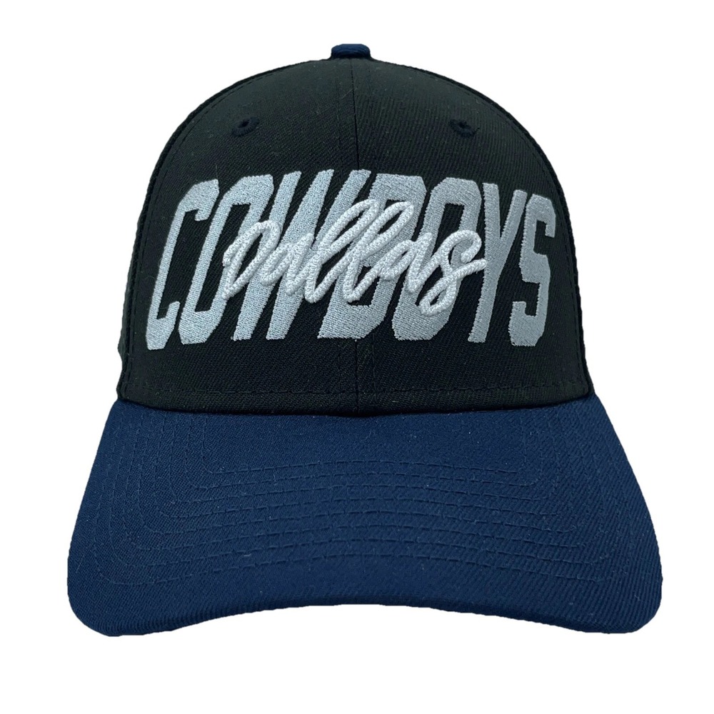 Dallas Cowboys Hat Cap Snap Back Black Blue Adjustable Baseball 9Forty Spell Out